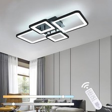 54W LED Deckenleuchte Modern Dimmbar 4 Köpf Deckenlampe Fernbedienung Wohnzimmer