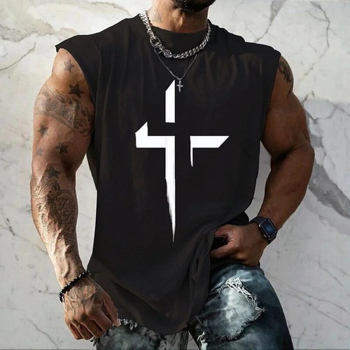 Men Gym Sport Tank Vest Tops Sleeveless Bodybuilding Fitness Muscle Tee T-shirt+ - Picture 5 of 14