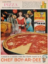 1961 CHEF BOY-AR-DEE Vint Print Ad A Taste of Italy PIZZA Fun to make Fun to Eat