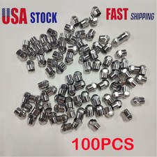 100pcs For Schrader Chrome Valve Caps Tire Valve Stem Caps And O-ring Seal Hot