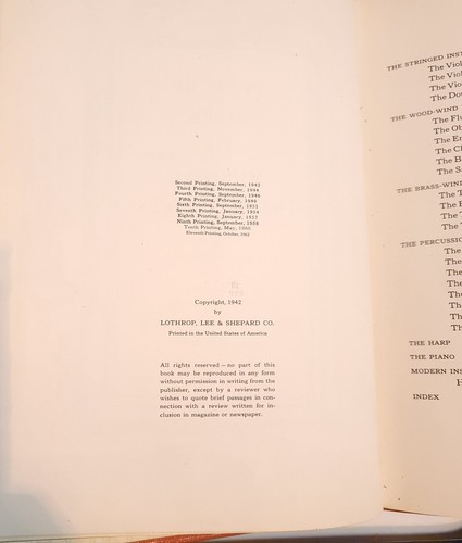 Picture Book Of Musical Instruments By: Marion Lacey 1962 - Foto 3 di 9