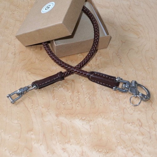 Hosenkette Leder Herren Edelstahl Schlüsselkette Lederband Leather Wallet Chain - Picture 11 of 14