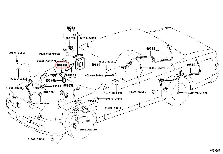 Toyota Genuine LAND CRUISER 100 UZJ100 steering position Sensor 89245-60010 OEM - Изображение 3 из 4