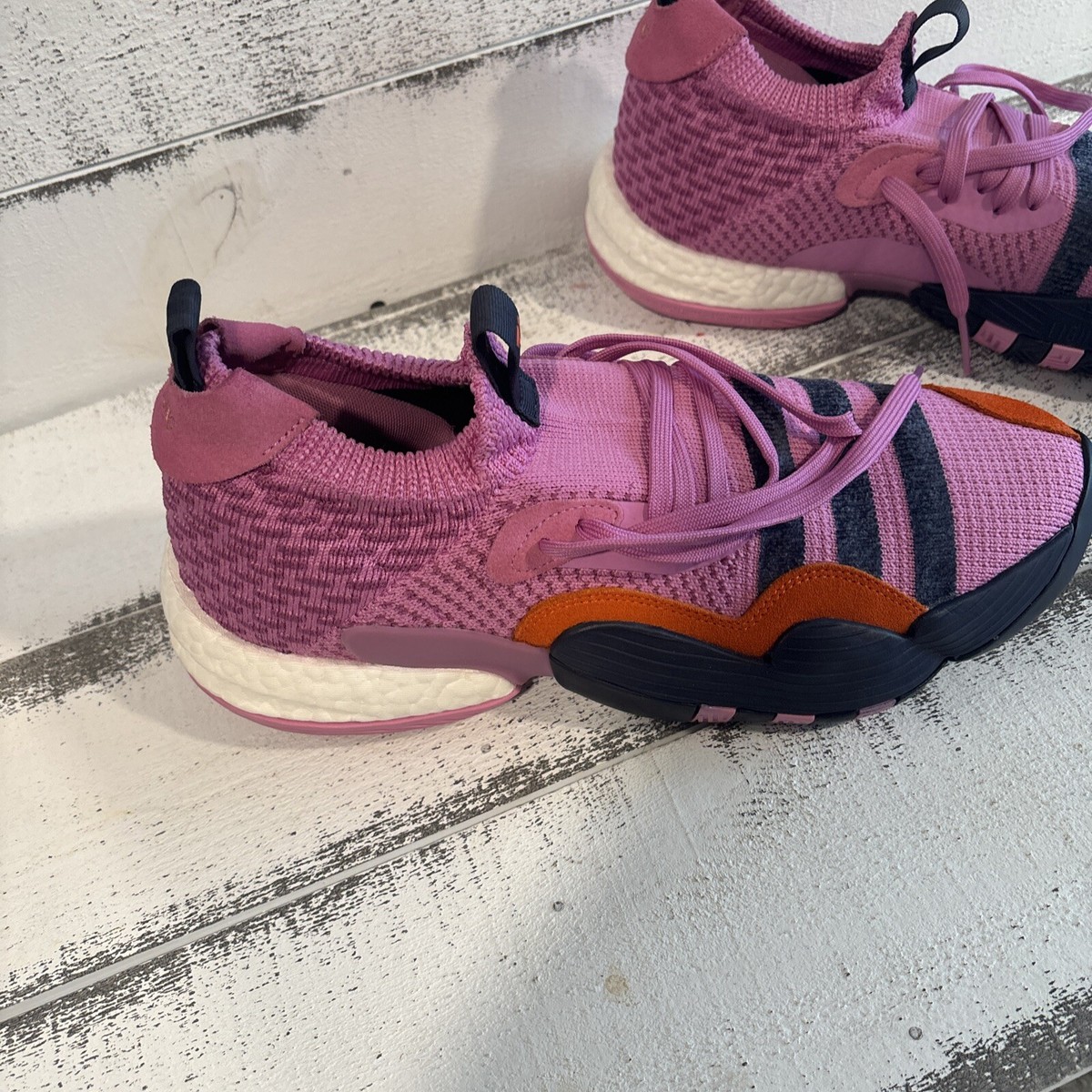 Adidas Trae Young Stratosphere Shoes H06483 Lilac/Navy/Orange