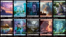 10x Foundations Full Art Land Set Magic the Gathering MTG