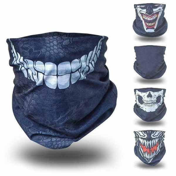 Bandana Multifunktionstuch Schlauchschal Halstuch Schal Motorrad - Grinsekatze-image