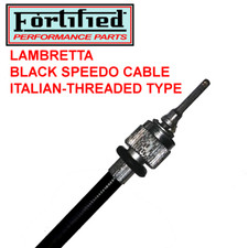 Lambretta BLACK SPEEDOMETER / SPEEDO CABLE  ITALIAN THREAD TYPE  GP SX TV Li F/F