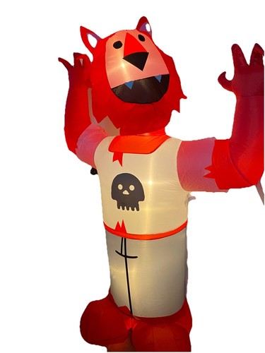 6' LED Werewolf Animated Airblown Inflatable Halloween Decoration - Hyde & EEK! - 第 7/9 張圖片
