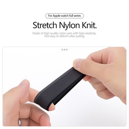 Elastic Solo Loop Band Nylon Strap For Apple Watch Ultra 49mm 10 9 8 7 6 38-46mm - Picture 10 of 25