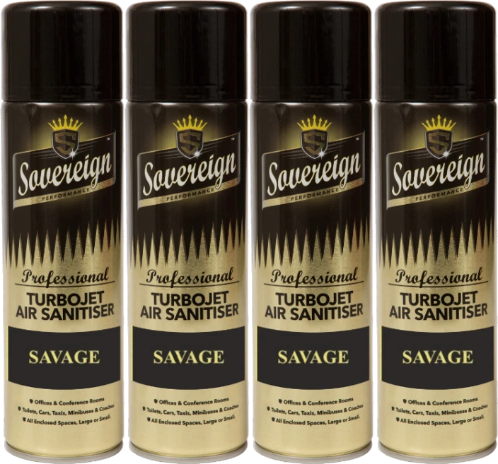 4 x SOVEREIGN SAVAGE TURBOJET AIR SANITISER CAR HOME OFFICE  