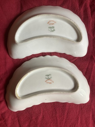 Haviland & Co Vintage Bone Dishes Set -2 Limoges France China Pink Daisy Floral - Picture 5 of 6