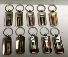 NEW COUNTRY FLAG METAL KEY CHAINS 2" X 1" SOLD SEPARATELY