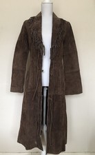 Morgan De Toi Real Suede Brown Jacket, Trench Coat Size S Y2k 00s 90s New