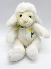 VTG Russ Berrie Lambles 6 Soft Plush Stuffed Lamb W/ Sewn Yellow Flower