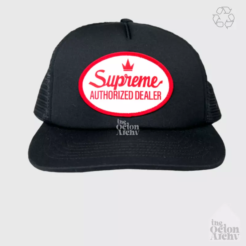 Casquette 5 panneaux dos maille agréée Supreme « noire » FW21H135 taille unique occasion
