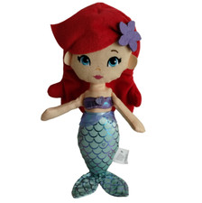 Just Play Disney The Little Mermaid Ariel Plush Doll Red Embroidered Eyes 12"