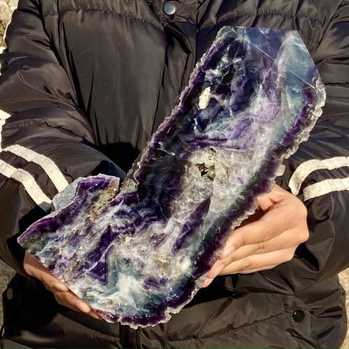 2.99LB Natural colored fluorite crystal column obelisk healing specimen - 第 6/12 張圖片