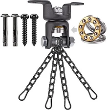 Heavy Duty Boxing Punching Bag Chain 800 LB Capacity 360° Rotation Wood Beam ...