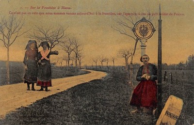 Old postcard 54 on the border in xures / it is not in vain that we are