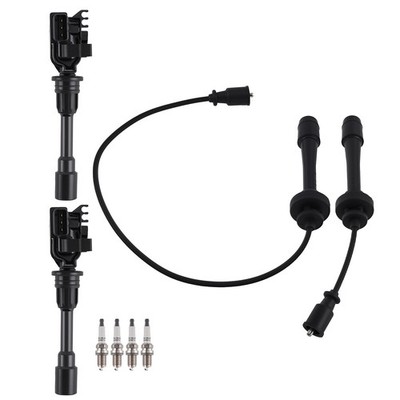 Ignition Coils + Spark Plugs + Wires for Mazda Protege5 2.0L 02-03 BP6D18100A9U
