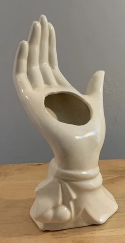 McCoy Vintage Pottery USA. Mid Century Ladies Hand Vase.