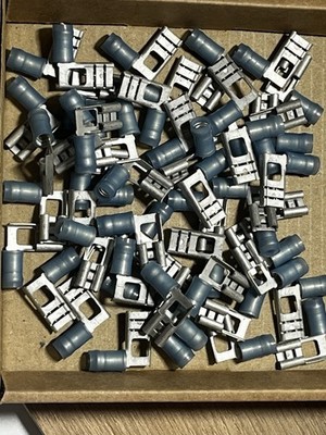 50 Stck. 6,3 mm Rechter Winkel L-Form Flagge Typ Spaten Crimp Klemmen Federverbinder