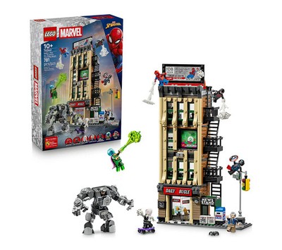 LEGO Marvel Spider-Man vs Mysterio 76342 Daily Bugle Superhero Building Set, FS