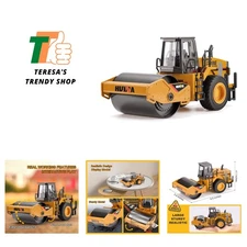 1/40 Scale Metal Road Roller Toy, Diecast Construction Equipment Vehicles Toy...