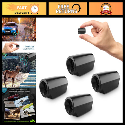 Deer Warning Whistles for Cars - Mini 4 Pack, Upgraded Double-Sided Tape, Safe D