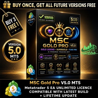 v5.0 MSC Gold Pro EA Metatrader MT5 Gold Bot Trading Forex Robot MQL5 unlimited