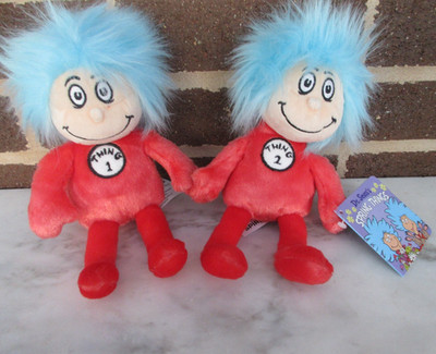 Kohls Cares/Dr. Suess Thing 1 Thing 2 Dolls 8''ea. -Spring Things Book Characters