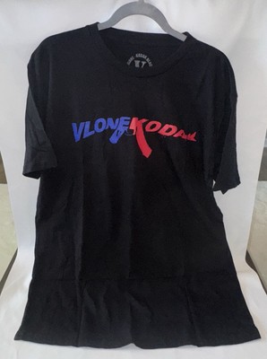 VLONE x Kodak Black Collab T-Shirt Size L Black Rare Graphic Front & Back