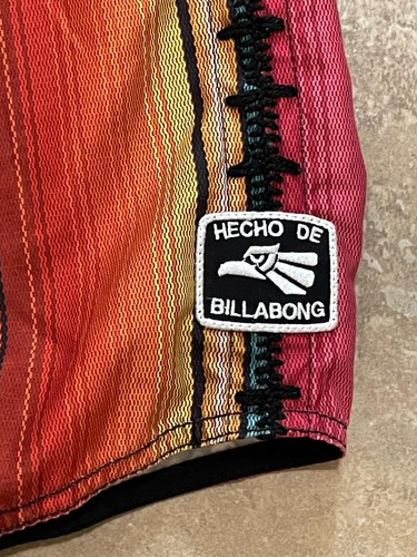 Vtg Y2K Billabong Surf Mexican Serape Board Shorts Hecho De Billabong Sz 36 - Picture 3 of 10