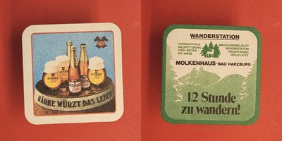 Härke 1/2 Stunde zu wandern Brauerei Bierdeckel Bier