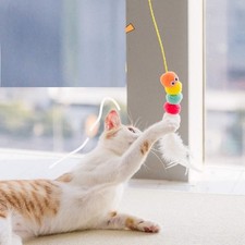 Feather Lure Hanging Rope Cat Toy Interactive Swing for Indoor Play Sessions