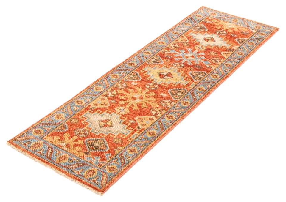 Vintage Hand-knotted Runner Rug 2'6" x 7'10" Traditional Oriental Wool Carpet - Image 4 of 4