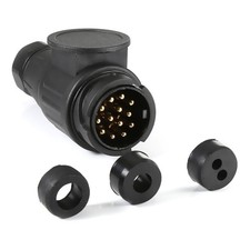 Towing Socket Plug Black 12V Caravan High Quality 13 Pin GEARZAAR UK Euro Plug
