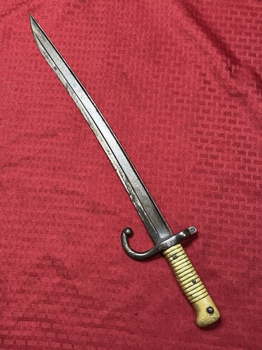 Original French M1866 Chassepot Rifle Bayonet Chatellerault February 1874 