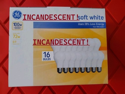 #ad * 16 NEW 100 Watt Vintage DIMMABLE Soft White Light Bulbs Old Stock GE A19 * $89.99