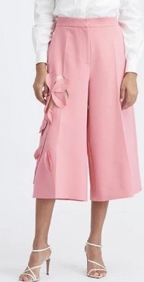 Oscar DeLa Renta Pants Petal Cutout 3D Sz 6  $1450