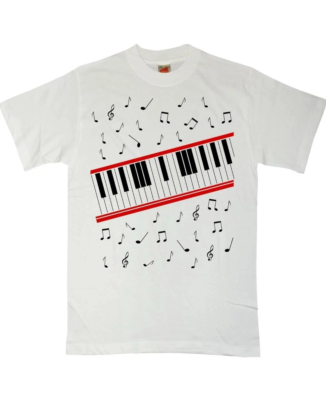 Beat it inspired T-Shirt with Piano Keyboard Music Notes