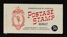 COMMONWEALTH OF AUSTRALIA 1956 BOOKLET 3½d RED-BROWN SB31 £15 SUPERB BARGAIN!