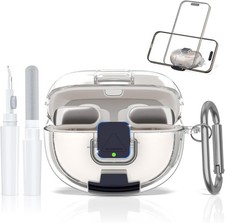 LAKSDIURT for Bose Ultra Open Earbuds Case with Secure Lock and Phone Stand,