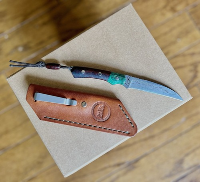 #ad #ad J. Neilson Hand Forged Damascus Wharncliffe Neilson Knives $649.00