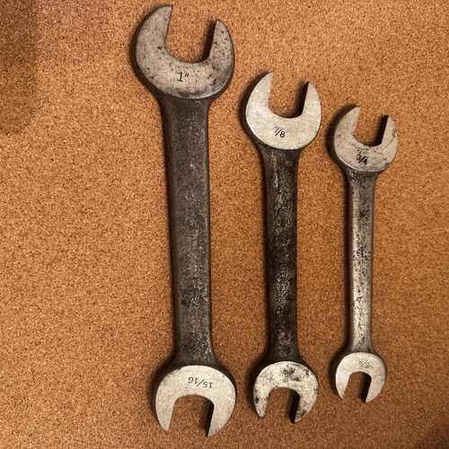3 Vintage Craftsman Vanadium Open End Wrenches - Picture 11 of 11