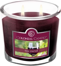 Fine Merlot Scented Jar Candle 3.5 oz 2 Wick Mottled Wax Wine Scented