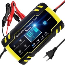 12V/24V 8A Intelligentes Autobatterie-Ladeger�t, vollintelligent mit LCD-Display