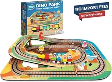 Dino Park Train Puzzle Playset 60 Piece Railway Set for Kids Ages 3 to 5