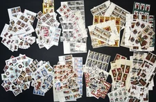 USPS MINT CHRISTMAS VINTAGE US STAMP LOT Santa Sleigh Wreath Stockings FV $185