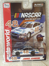 Auto World NASCAR Jimmie Johnson 48 White Lightning Chevy HO Slot Car New